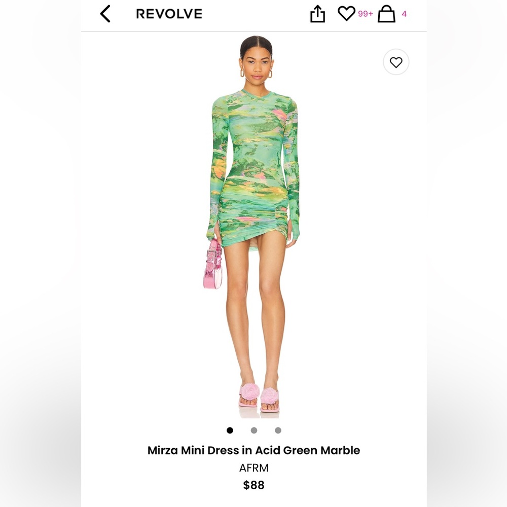 Worn once - AFRM rouched dress